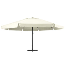 Parasol Met Aluminium Paal Zand 600 cm Wit