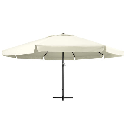 Parasol Met Aluminium Paal Zand 600 cm Wit