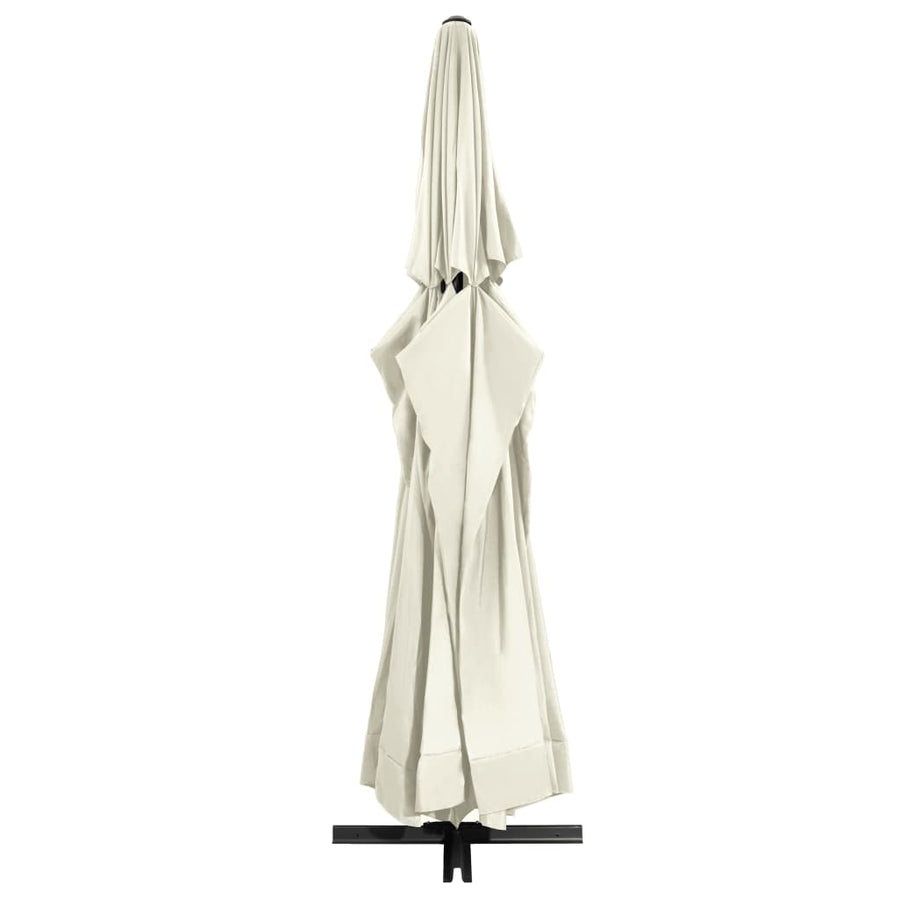 Parasol Met Aluminium Paal Zand 600 cm Wit