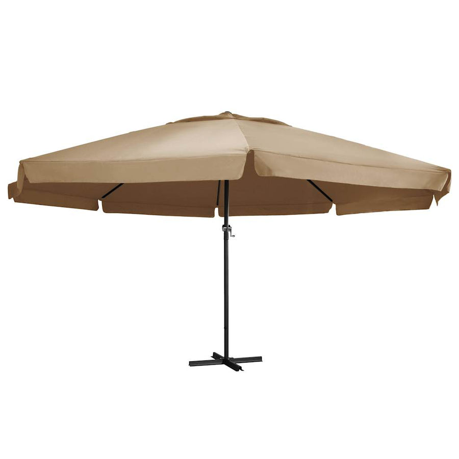 Parasol met aluminium paal 600 cm taupe