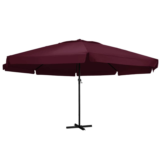 Parasol Met Aluminium Paal 600 Cm Bordeauxrood