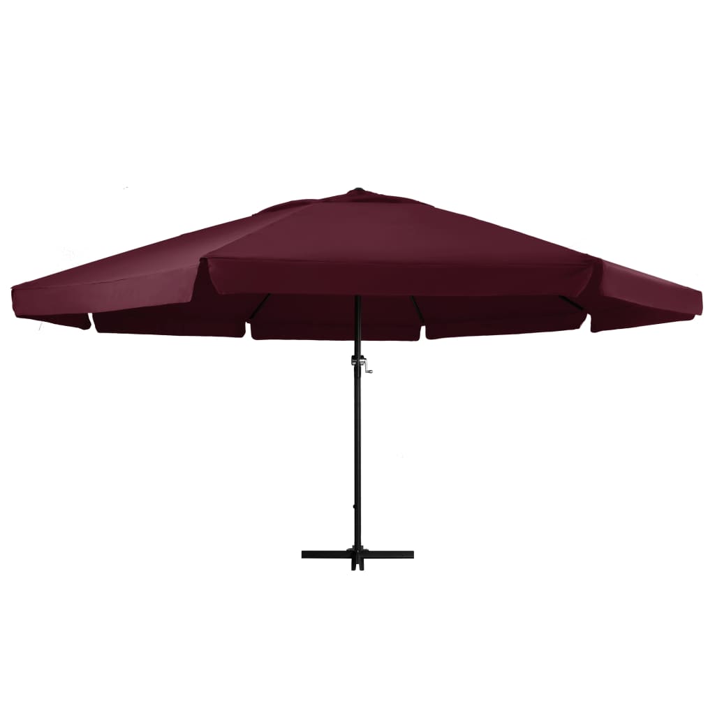 Parasol met aluminium paal 600 cm bordeauxrood