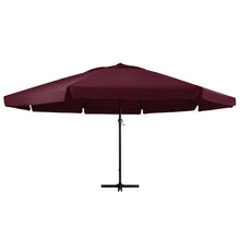 Parasol met aluminium paal 600 cm bordeauxrood