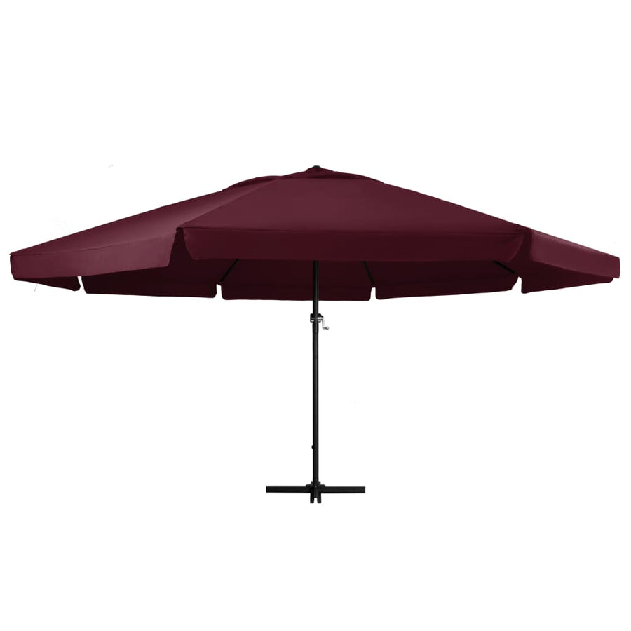 Parasol met aluminium paal 600 cm bordeauxrood