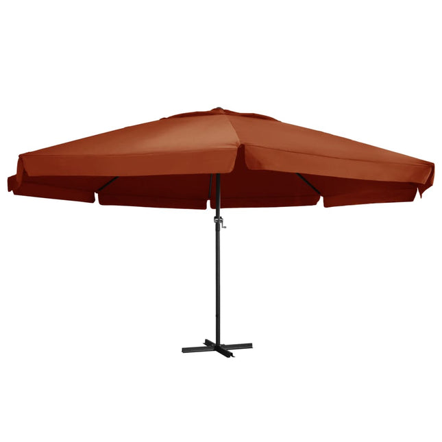 Parasol Met Aluminium Paal 600 Cm Terracottakleurig