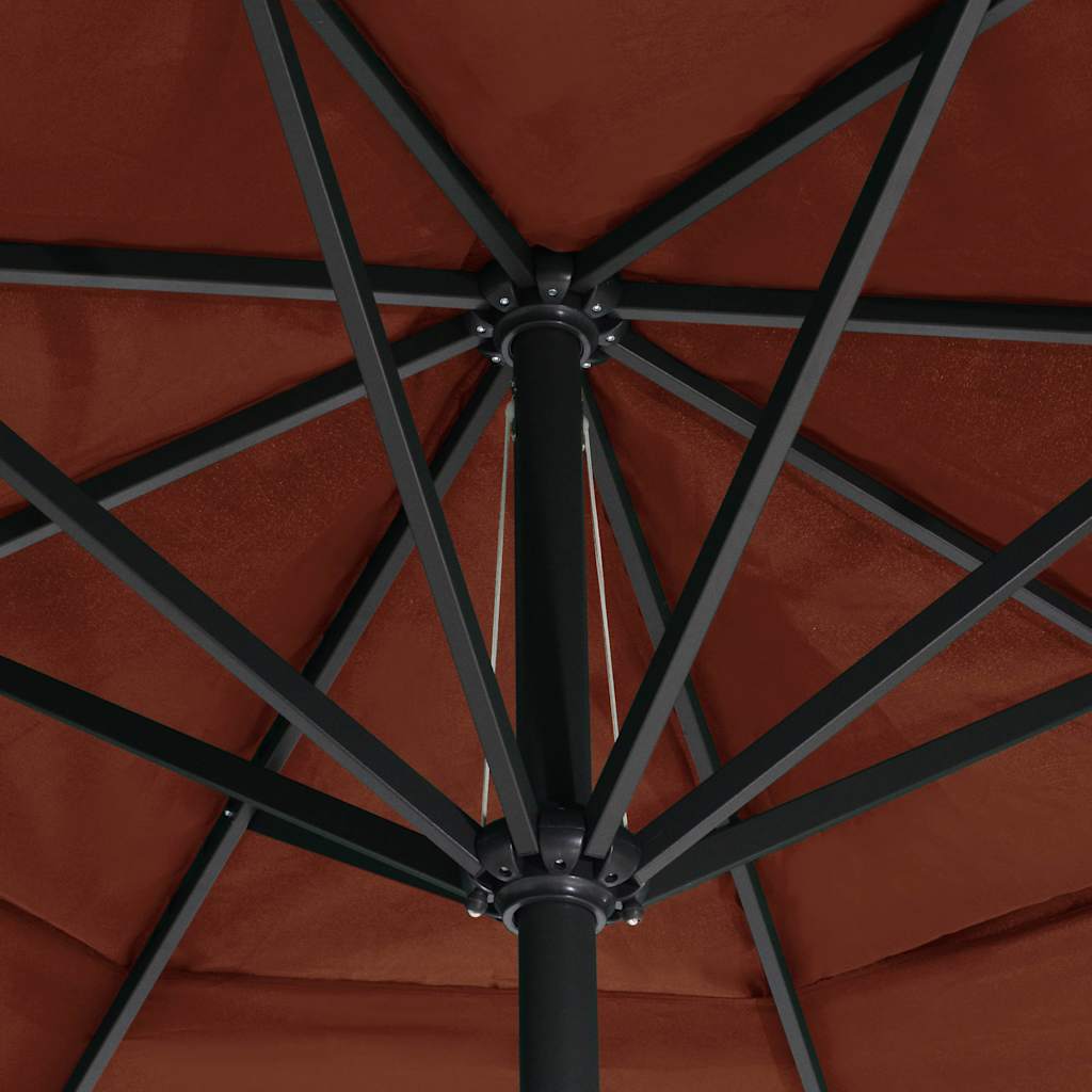 Parasol Met Aluminium Paal Kleurig 600 cm