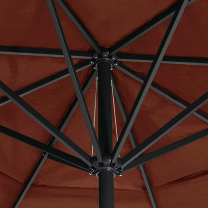 Parasol Met Aluminium Paal Kleurig 600 cm