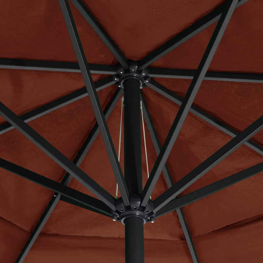Parasol Met Aluminium Paal Kleurig 600 cm