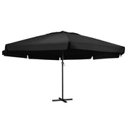 Parasol 600 cm aluminium zwart