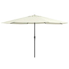 Parasol 390 cm zandwit metalen paal