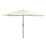 Parasol 390 cm zandwit metalen paal