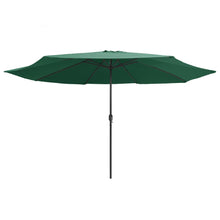 Parasol Met Metalen Paal 390 Cm Groen