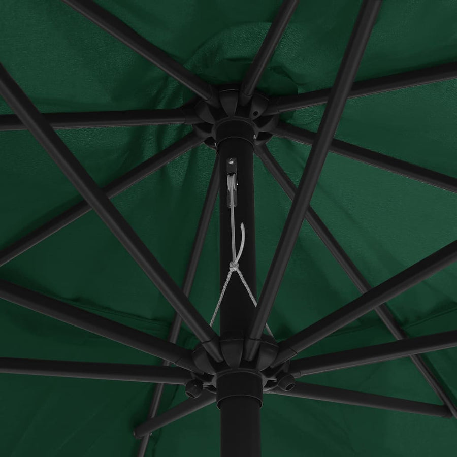 Parasol Met Metalen Paal 390 Cm Groen