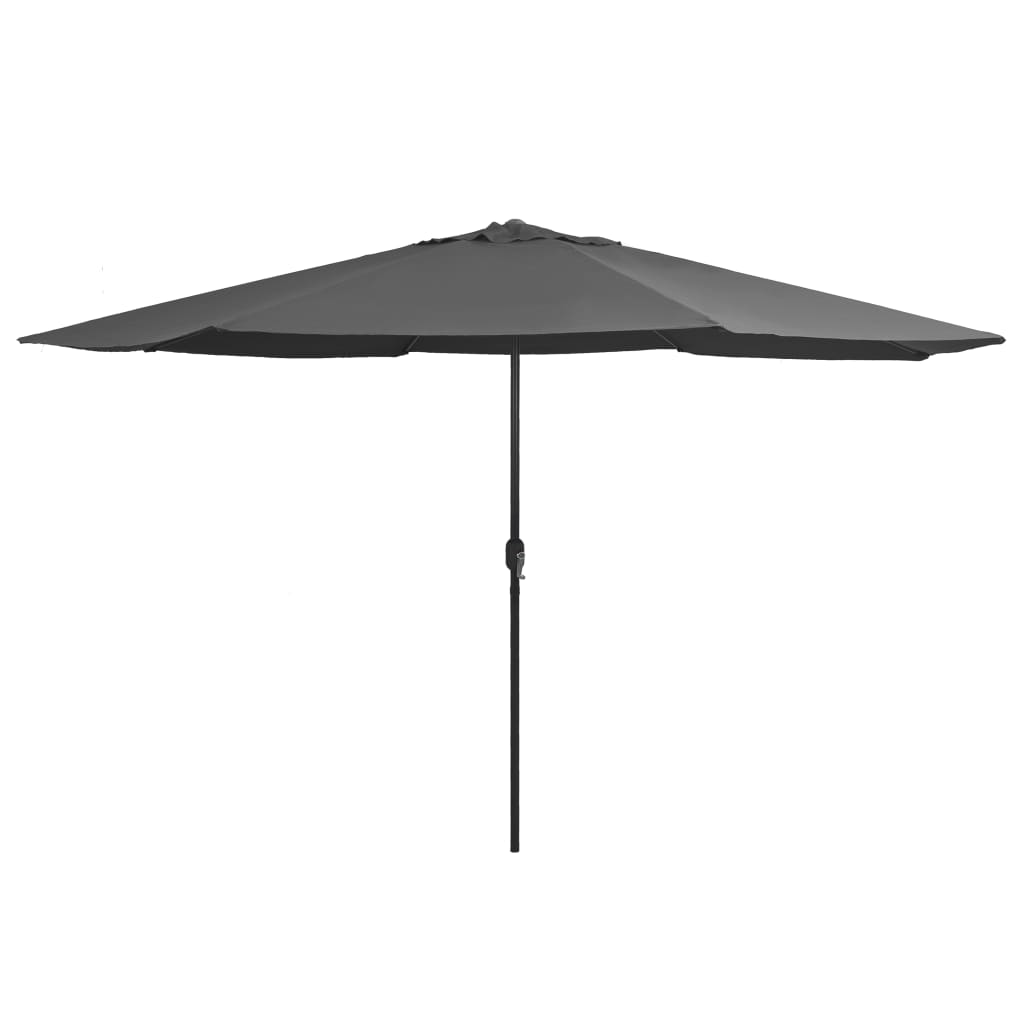 Parasol Met Metalen Paal 390 Cm Kleurig Antraciet