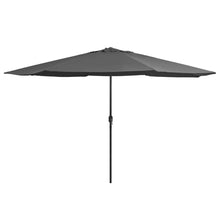Parasol Met Metalen Paal 390 Cm Kleurig Antraciet