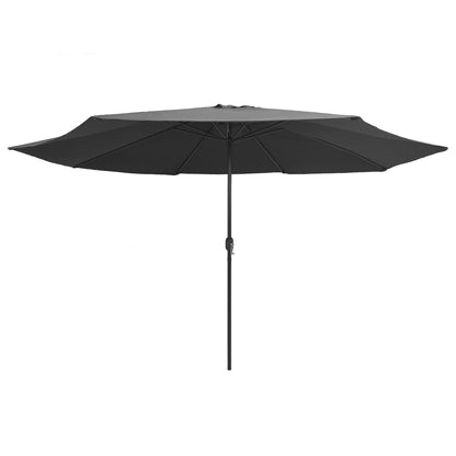 Parasol Met Metalen Paal 390 Cm Kleurig Antraciet