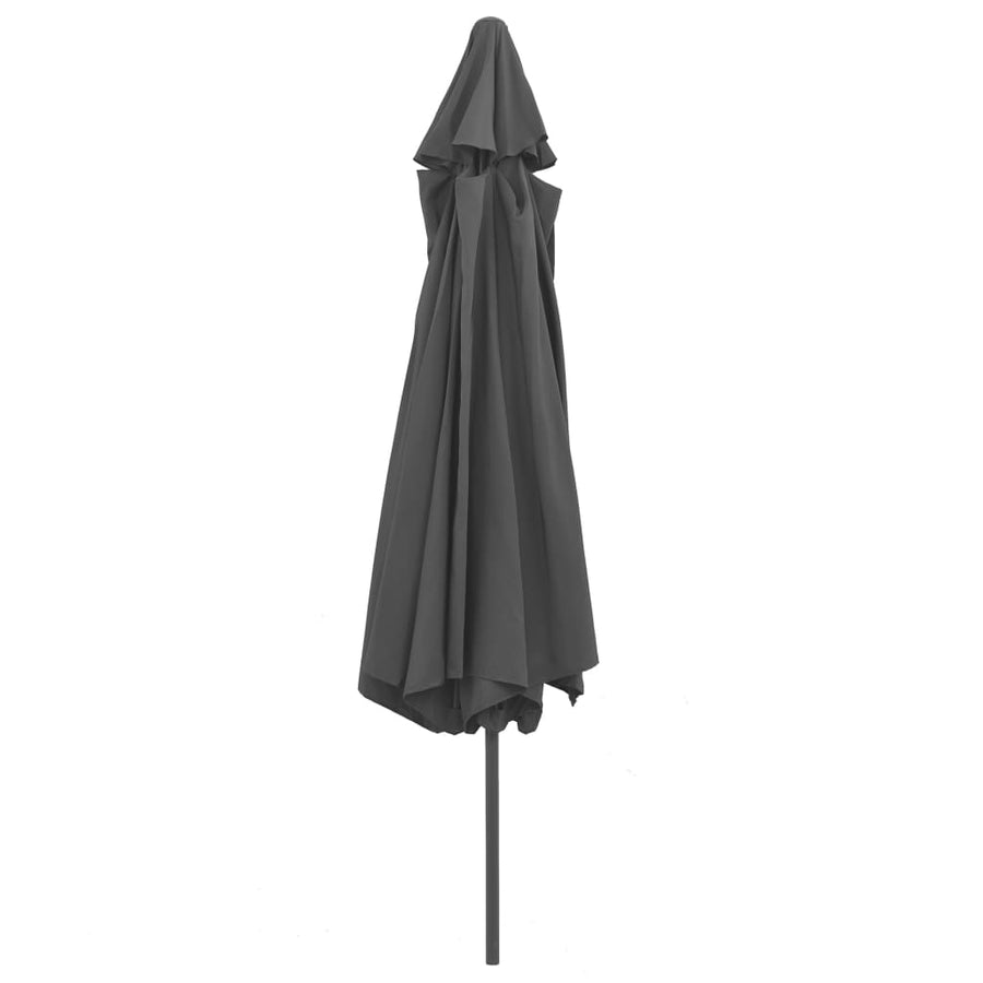 Parasol Met Metalen Paal 390 Cm Kleurig Antraciet
