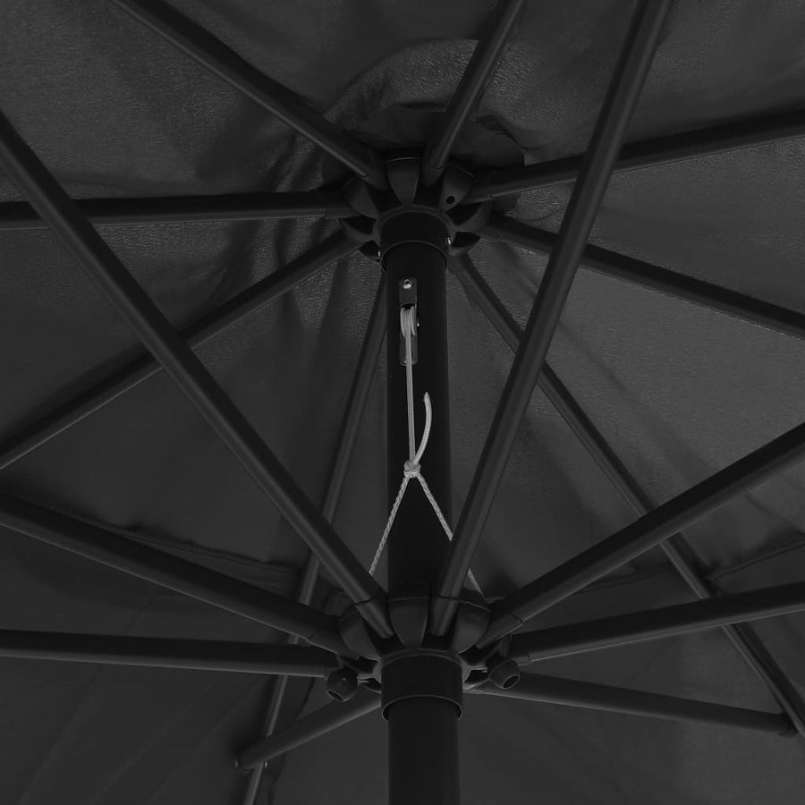 Parasol Met Metalen Paal 390 Cm Kleurig Antraciet