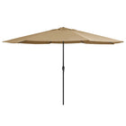 Parasol Met Metalen Paal 400 Cm Taupe