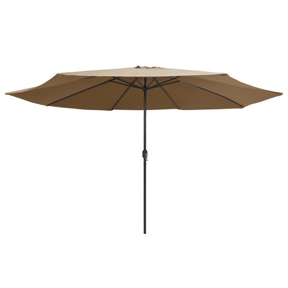 Parasol Met Metalen Paal 400 Cm Taupe