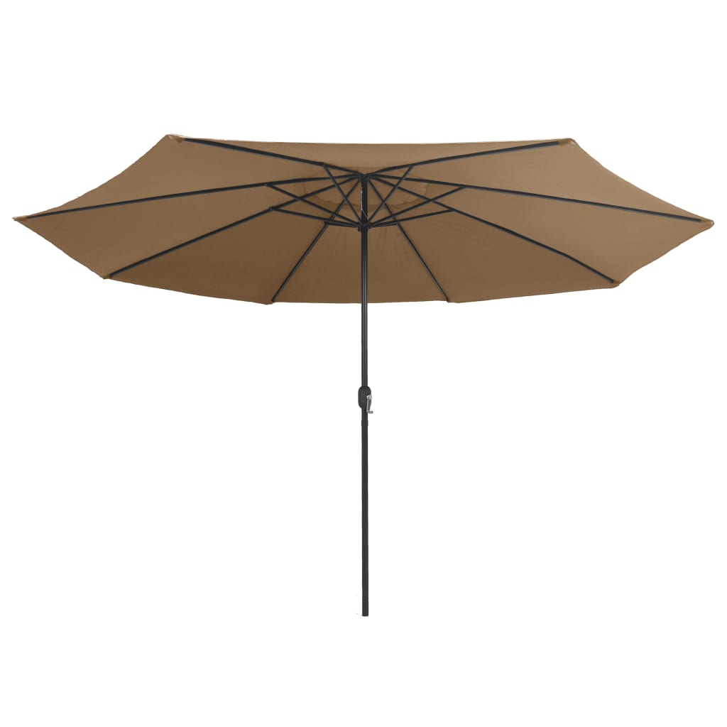 Parasol Met Metalen Paal 400 Cm Taupe