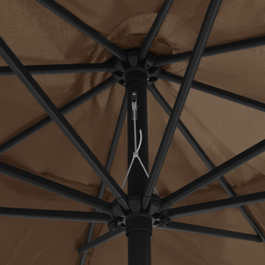 Parasol Met Metalen Paal 400 Cm Taupe