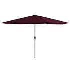 Parasol Met Metalen Paal 400 Cm Bordeauxrood