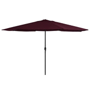 Parasol 400 cm bordeauxrood metaal