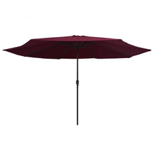 Parasol Met Metalen Paal 400 Cm Bordeauxrood