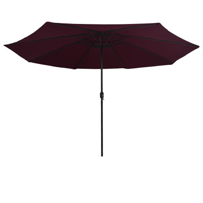 Parasol Met Metalen Paal 400 Cm Bordeauxrood