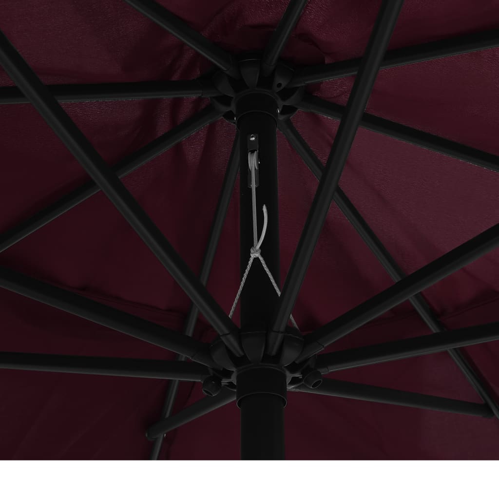 Parasol Met Metalen Paal 400 Cm Bordeauxrood