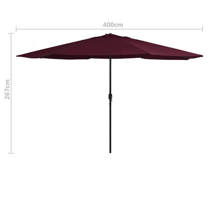 Parasol Met Metalen Paal 400 Cm Bordeauxrood