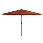 Parasol 390 cm terracotta metaal