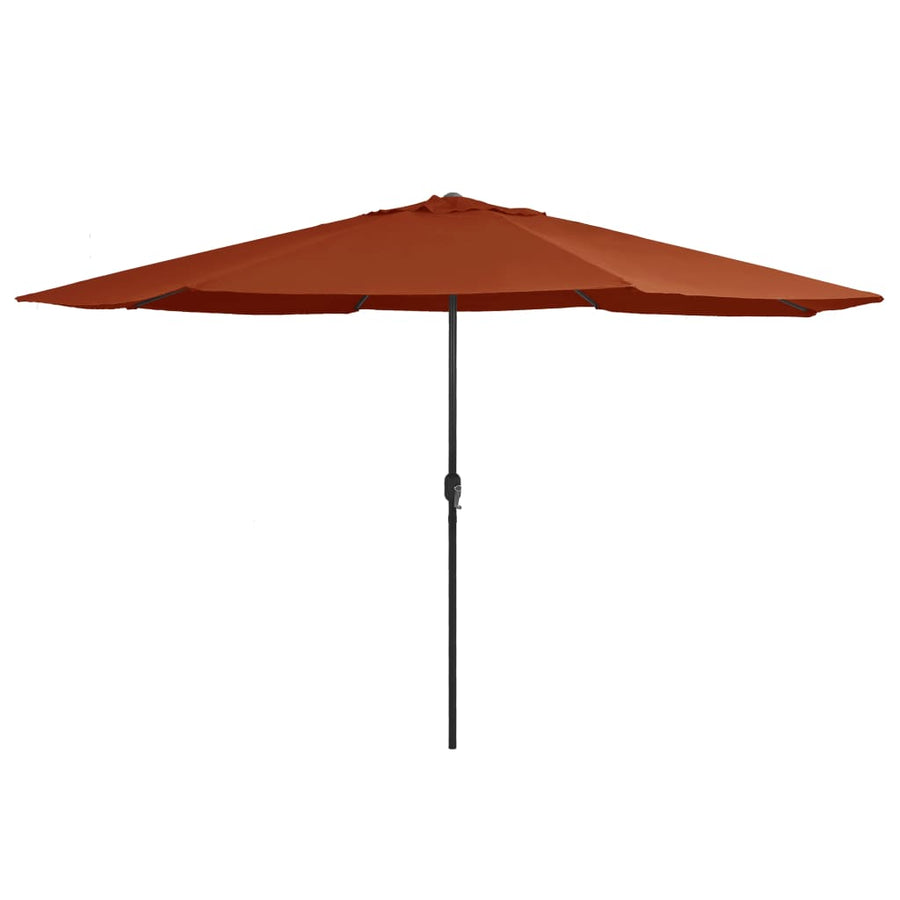 Parasol Met Metalen Paal 390 Cm Kleurig Terracotta