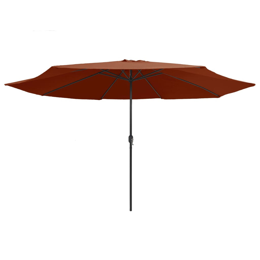 Parasol Met Metalen Paal 390 Cm Kleurig Terracotta