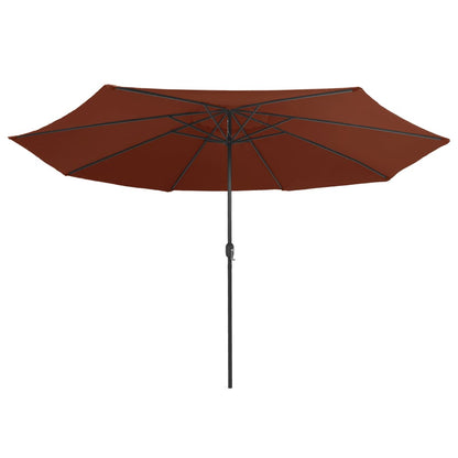 Parasol Met Metalen Paal 390 Cm Kleurig Terracotta
