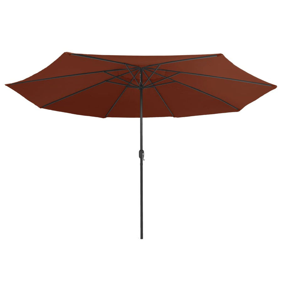 Parasol Met Metalen Paal 390 Cm Kleurig Terracotta