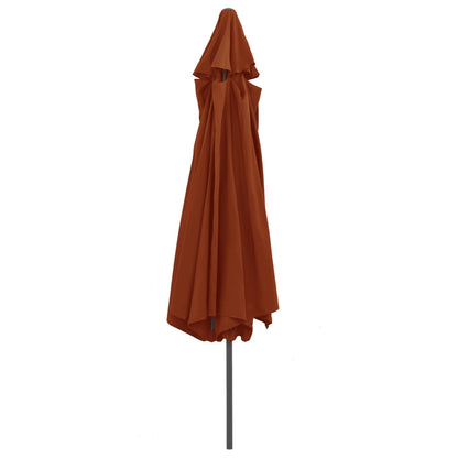 Parasol Met Metalen Paal 390 Cm Kleurig Terracotta