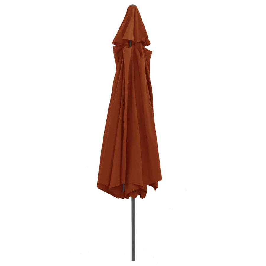 Parasol Met Metalen Paal 390 Cm Kleurig Terracotta