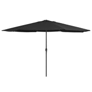 Parasol 390 cm zwart metalen paal