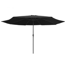 Parasol Met Metalen Paal 400 Cm Zwart