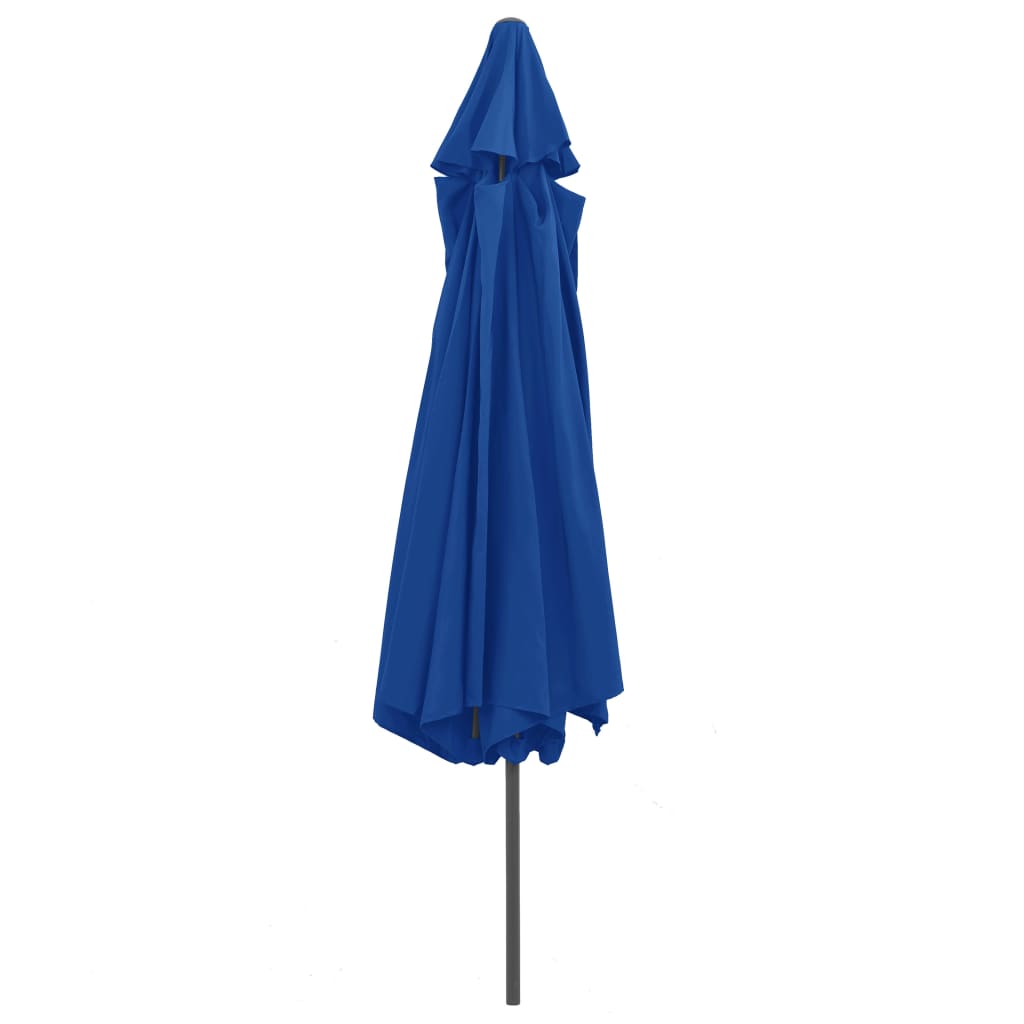 Parasol Met Metalen Paal 400 Cm Azuurblauw azure blue