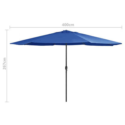 Parasol Met Metalen Paal 400 Cm Azuurblauw azure blue