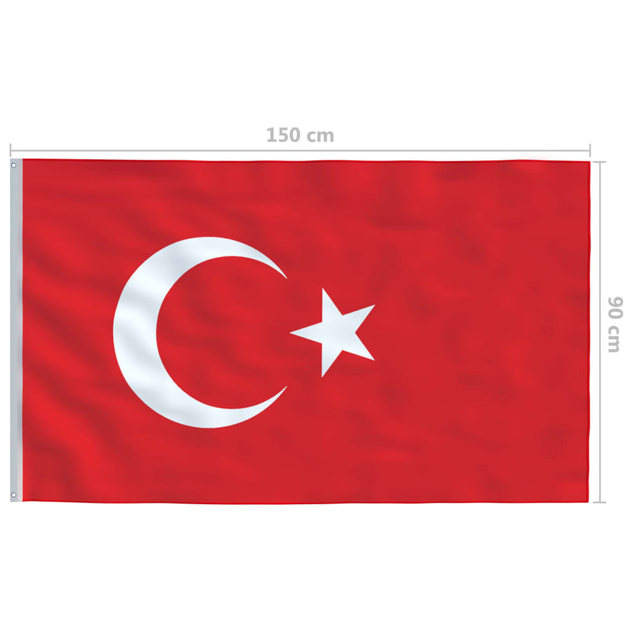 Vlag 90X150 Cm Alleen vlag Turkije