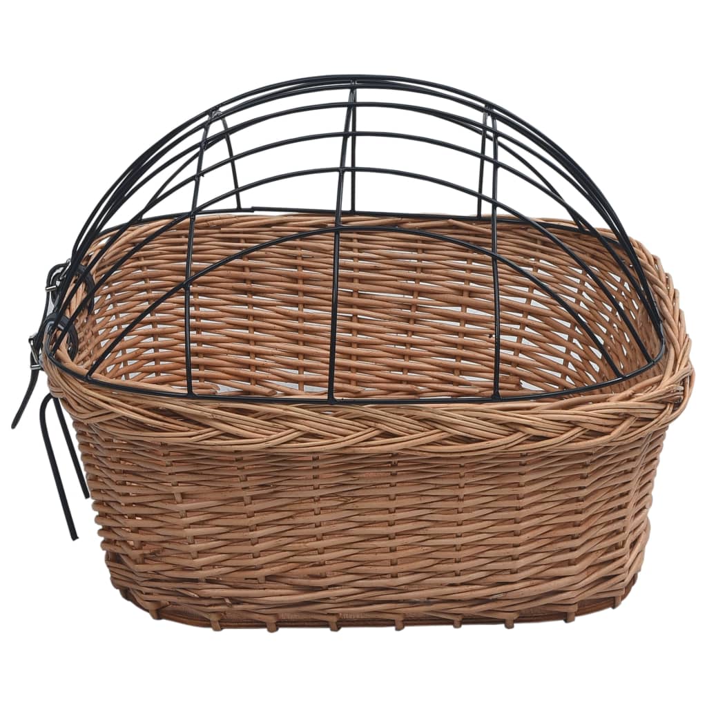Fietsstuurmand Met Deksel 50X45X35 Cm Natuurlijk Wilgen
