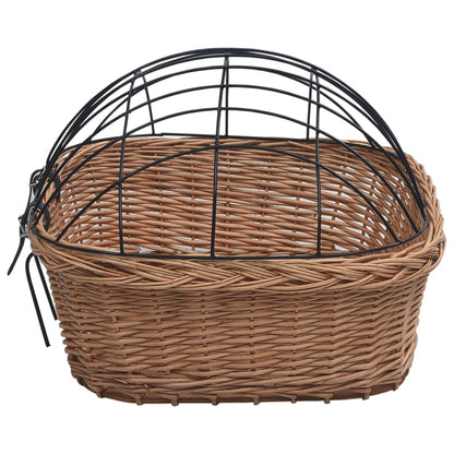 Fietsstuurmand Met Deksel 50X45X35 Cm Natuurlijk Wilgen