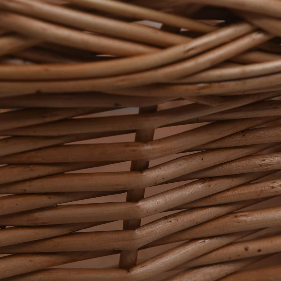 Fietsstuurmand Met Deksel 50X45X35 Cm Natuurlijk Wilgen