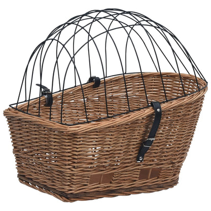 Fietsmand Voor Bagagedrager 55X31X36 Cm Natuurlijk Wilgen