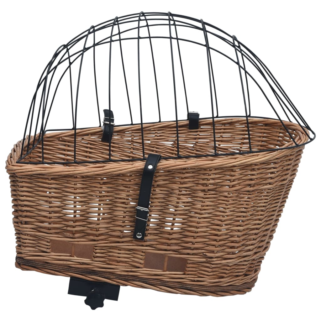 Fietsmand Voor Bagagedrager 55X31X36 Cm Natuurlijk Wilgen