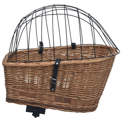 Fietsmand Voor Bagagedrager 55X31X36 Cm Natuurlijk Wilgen